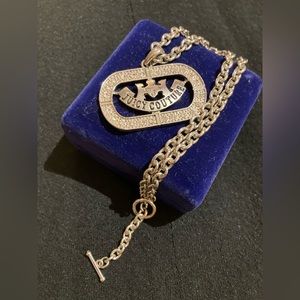 Vintage 90s JUICY COTURE    toggle necklace with CZ stones